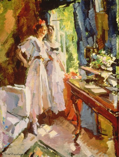 At the Open Window, 1916 by Konstantin Alekseevich Korovin